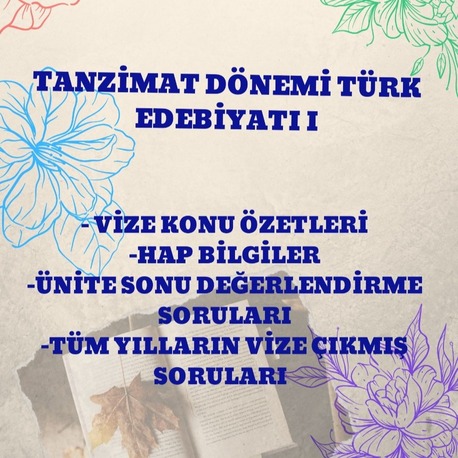 TANZİMAT DÖNEMİ TÜRK EDEBİYATI I