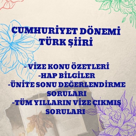 CUMHURİYET DÖNEMİ TÜRK ŞİİRİ