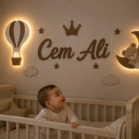 Tek Kelimeli İsimli Aplik
