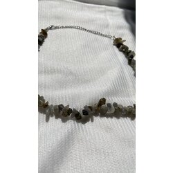 Labradorit Kırık Doğal Taş Kolye