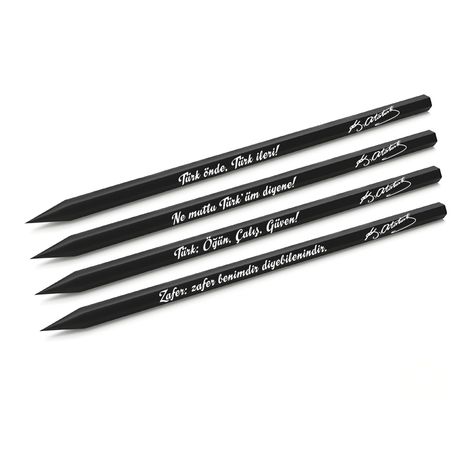 Köşeli Siyah Kurşun Kalem (4’lü Set)