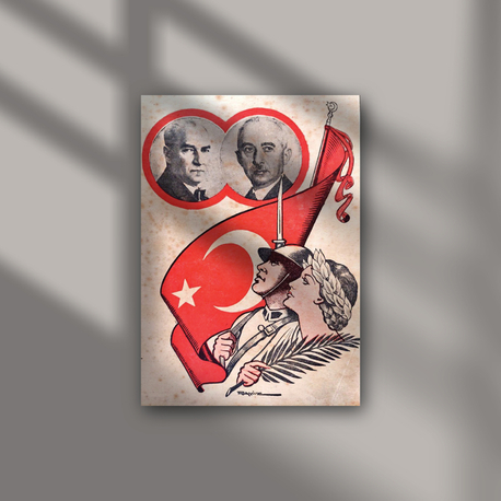 Atatürk ve İnönü Propaganda (Poster)