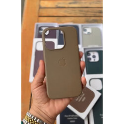 iphone Vizon Rengi Magsafe Destekli Deri Kılıf
