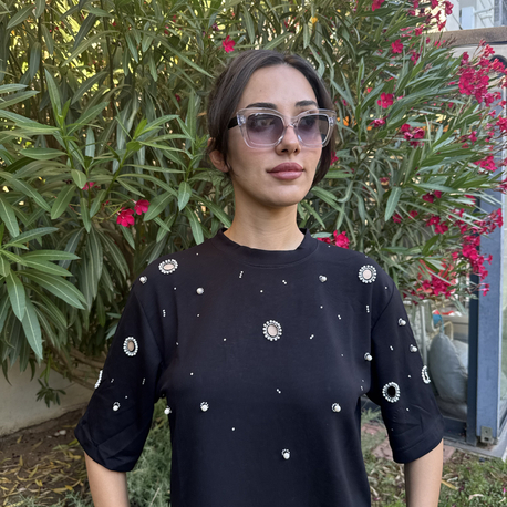 İpekyol İncili Siyah T-Shirt 