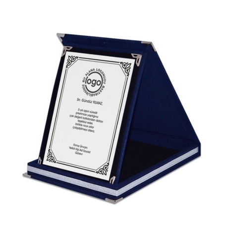 Mavi Orta Boy Plaket #P002