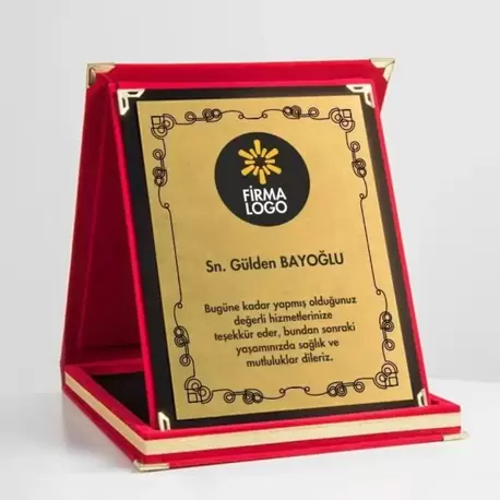 Kırmızı Orta Boy Plaket #P001