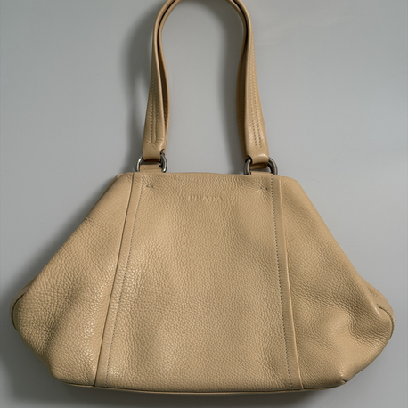 Prada Prada Bej Deri Hobo Bag