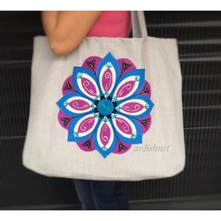 Mandala Desenli Plaj Çantası
