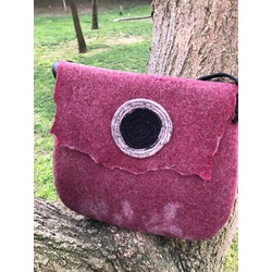 Bordo keçe çanta 