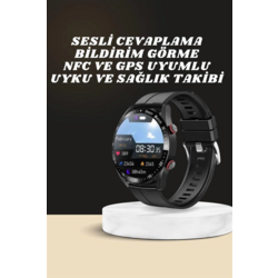 Yeni Model Akıllı Saat GPS Uyumlu Uyku ve Sağlık Takibi Sesli Görüşme