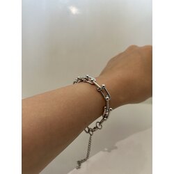 Blanca Tiffany Bileklik Beyaz Altın Kaplama