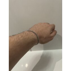 Tilki Kuyruğu Erkek Bileklik Künye Gümüş Kaplama