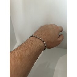 Küp Zincir Bileklik Gümüş Kaplama