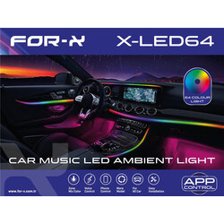 RENKLİ EVRENSEL ORTAM IŞIĞI LED  18 IŞIK / 64 RGB RENK  UYGULAMA KONTROLÜ / DÜĞME KONTROLÜ