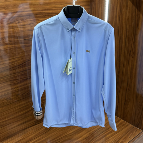 Burberry Kırışmaz Gömlek Buz Mavi