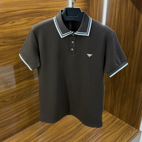 Prada Polo Yaka Tshirt Kahverengi