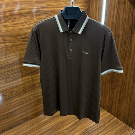 Loro Piana İthal Polo Yaka Tshirt Kahverengi