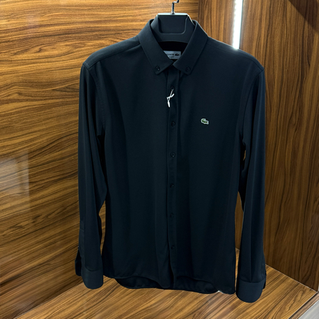 Lacoste Kırışmaz Gömlek Siyah