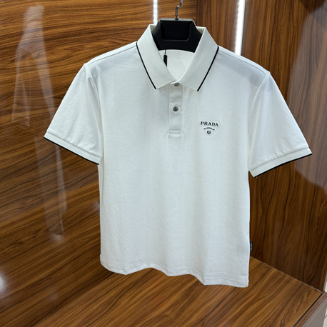Prada İthal Polo Yaka Tshirt Beyaz