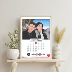 Kişiye Özel Çizim | Spotify Kodlu & Takvimli Özel Tasarım 