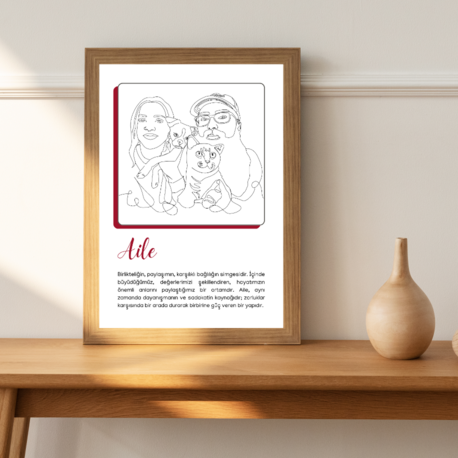 Kişiye Özel Line Art Çizim – Minimalist ve Şık Poster