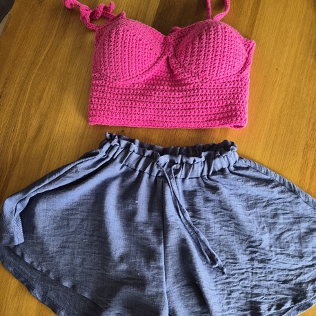 Pamuklu Korse Crop Top