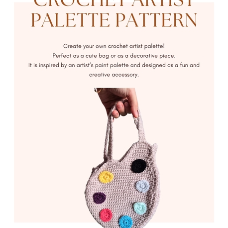 Artist Palette Crochet Pattern (PDF)  | İngilizce Örgü Tarifi