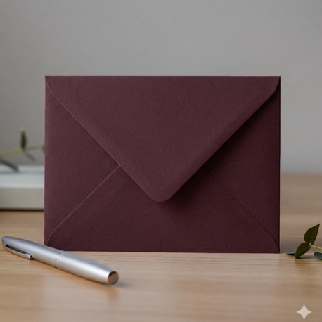 Premium Bordo Davetiye Zarfı - 500Adet