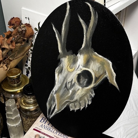 Magick Deer Skull Painting 