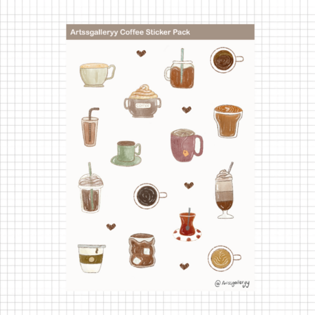 Coffee Sticker Pack 20 Adet