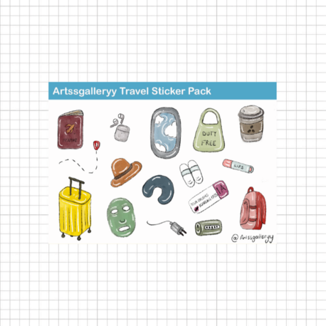 Travel Sticker Pack 16 Adet