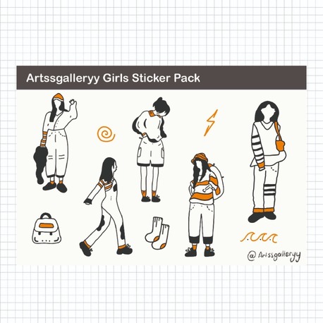 Girls Sticker Pack 10 Adet 