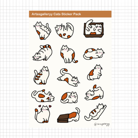 Cats Sticker Pack 15 Adet