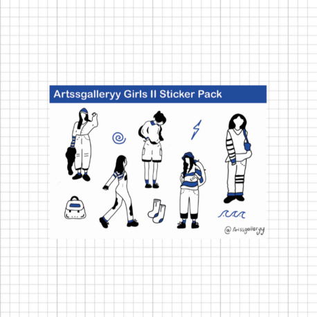Girls II Sticker Pack 10 Adet