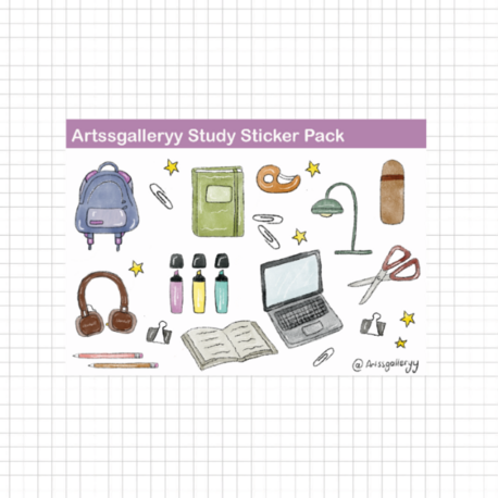 Study Sticker Pack 21 Adet