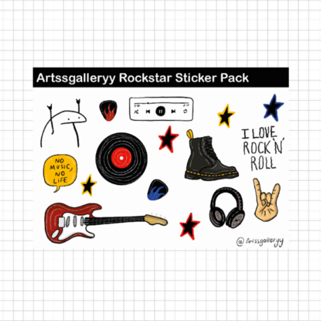 Rockstar Sticker pack 16 Adet