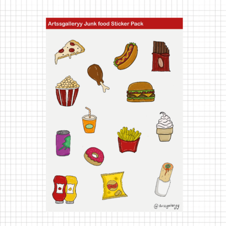 Junkfood Sticker Pack 14 Adet 