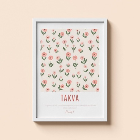 TAKVA Kelime & Ayet Poster