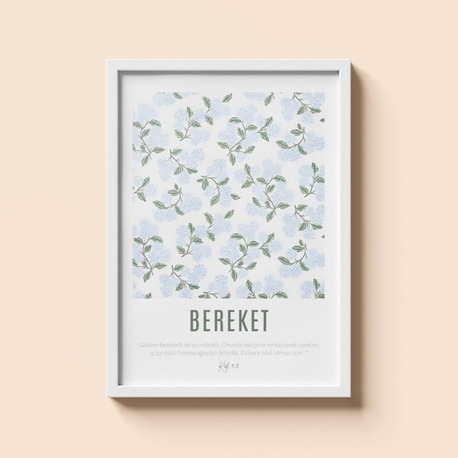 BEREKET Kelime & Ayet Poster