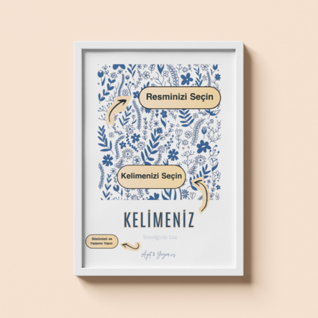 Özel Tasarım Kelime Poster