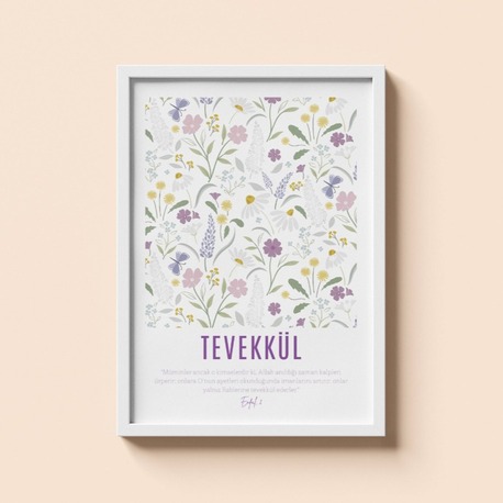 TEVEKKÜL Kelime & Ayet Poster