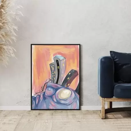 Surreal Art Print, Colorful Contemporary Wall Art, Signed Numbered Fine Art Print. Mindscape. 2025.