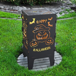 HAPPY Hallowen Desenli Dekoratif Mangal, Portatif Ateş Çukuru