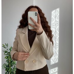 taş/krem blazer ceket 