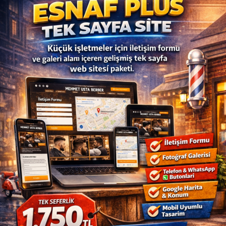 Esnaf Plus Tek Sayfa Site