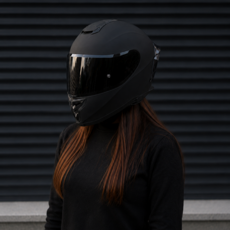 Rivox R1 Matt Black Motosiklet Kask