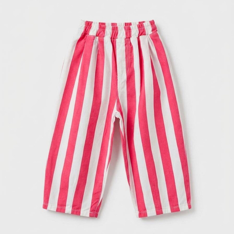 Laciel Paris Pembe Çizgili Balloon Jeans 