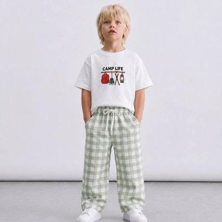 Oversize Yeşil Kareli Takım