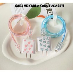 Iphone Şarj ve Kablo Koruyucu Seti