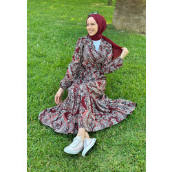 Bordo Şah Etek Takım